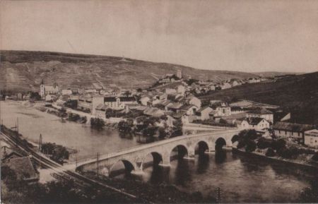 Bingen - mit der Drususbrücke - ca. 1935 Bingen - mit der Drususbrücke - ca. 1935
