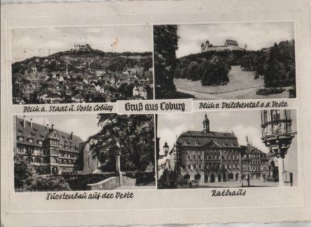 Coburg - u.a. Blick v. Veilchental - ca. 1960 Coburg - u.a. Blick v. Veilchental - ca. 1960