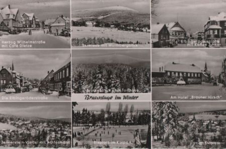 Braunlage - u.a. Hotel Brauner Hirsch im Winter - 1958 Braunlage - u.a. Hotel Brauner Hirsch im Winter - 1958