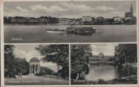 Wiesbaden-Biebrich - u.a. Ansicht - ca. 1955 Wiesbaden-Biebrich - u.a. Ansicht - ca. 1955