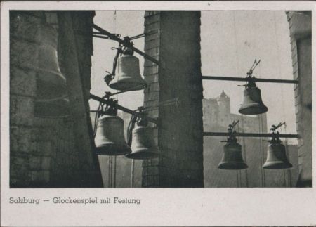 Österreich - Salzburg - Glockenspiel mit Festung - ca. 1955 Österreich - Salzburg - Glockenspiel mit Festung - ca. 1955
