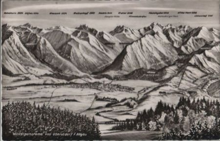 Oberstdorf - Winterpanorama - ca. 1955 Oberstdorf - Winterpanorama - ca. 1955