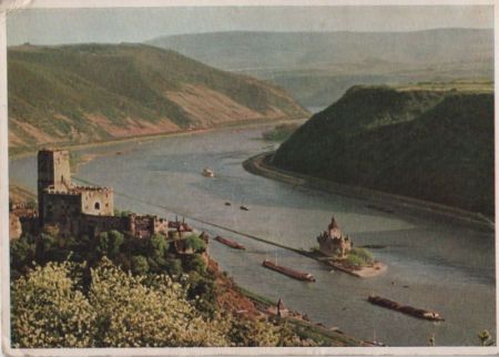 Kaub - Burg Gutenfels und Pfalz - 1966 Kaub - Burg Gutenfels und Pfalz - 1966