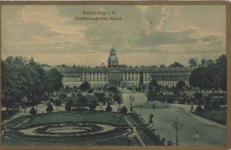 Karlsruhe - Großherzogliches Schloß - ca. 1935 Karlsruhe - Großherzogliches Schloß - ca. 1935