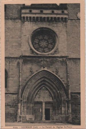 Frankreich - Gourdon - Le Portail de Eglise St-Pierre - ca. 1940 Frankreich - Gourdon - Le Portail de Eglise St-Pierre - ca. 1940