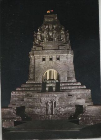 Leipzig - Völkerschlachtdenkmal bei Nacht - 1965 Leipzig - Völkerschlachtdenkmal bei Nacht - 1965
