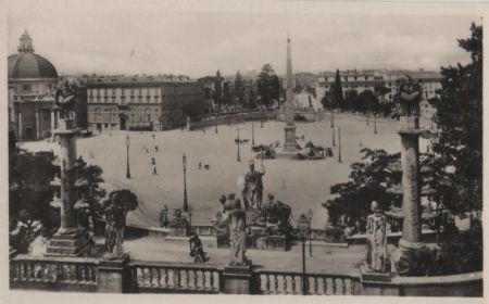 Italien - Rom - Roma - Piazza del Popolo dal Pincio - ca. 1955 Italien - Rom - Roma - Piazza del Popolo dal Pincio - ca. 1955