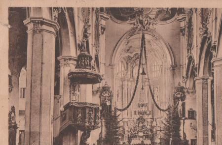 Bad Säckingen - Säckingen - Fridolinmünster innen - 1923 Bad Säckingen - Säckingen - Fridolinmünster innen - 1923
