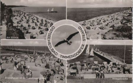 Timmendorfer Strand - u.a. Anlegebrücke - ca. 1960 Timmendorfer Strand - u.a. Anlegebrücke - ca. 1960