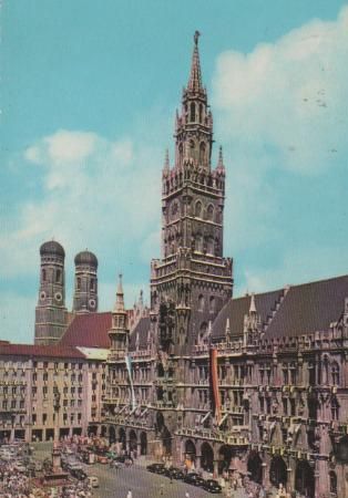 München - Rathaus und Frauenkirche - 1963 München - Rathaus und Frauenkirche - 1963