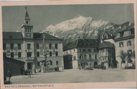 Bad Reichenhall - Rathausplatz - ca. 1955 Bad Reichenhall - Rathausplatz - ca. 1955