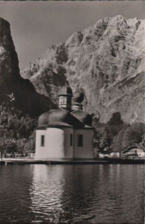 Schönau - St. Bartolomä - mit Watzmann-Ostwand - ca. 1960 Schönau - St. Bartolomä - mit Watzmann-Ostwand - ca. 1960