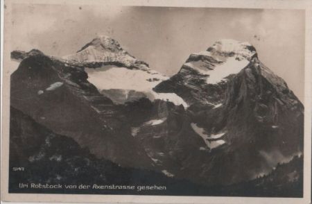 Schweiz - Urirotstock - gesehen von der Axenstraße - 1928 Schweiz - Urirotstock - gesehen von der Axenstraße - 1928