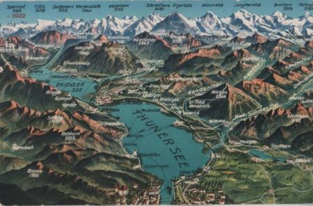 Schweiz - Bodensee - Übersichtskarte - ca. 1965 Schweiz - Bodensee - Übersichtskarte - ca. 1965