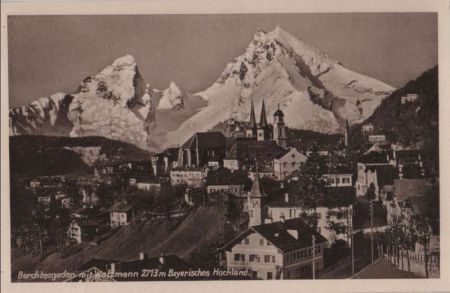 Berchtesgaden - mit Watzmann - ca. 1955 Berchtesgaden - mit Watzmann - ca. 1955