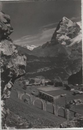 Schweiz - Mürren - Allmendhubelbahn, Eiger - ca. 1955 Schweiz - Mürren - Allmendhubelbahn, Eiger - ca. 1955
