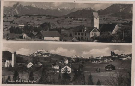 Oy-Mittelberg, Maria Rain - 2 Teilbilder - 1937 Oy-Mittelberg, Maria Rain - 2 Teilbilder - 1937