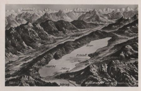 Österreich - Millstätter See - aus der Vogelschau - ca. 1955 Österreich - Millstätter See - aus der Vogelschau - ca. 1955