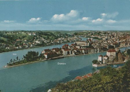 Passau - die drei Flüsse - ca. 1975 Passau - die drei Flüsse - ca. 1975