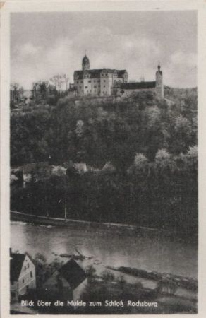 Lunzenau, Schloss Rochsburg - Blick über die Mulde - 1963 Lunzenau, Schloss Rochsburg - Blick über die Mulde - 1963