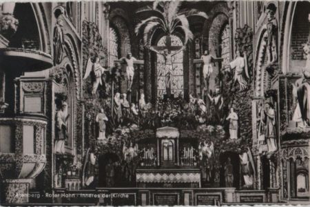 Koblenz-Arenberg - Roter Hahn, Inneres der Kirche - ca. 1960 Koblenz-Arenberg - Roter Hahn, Inneres der Kirche - ca. 1960