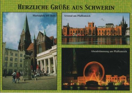 Schwerin - u.a. Marktplatz mit Dom - ca. 1995 Schwerin - u.a. Marktplatz mit Dom - ca. 1995