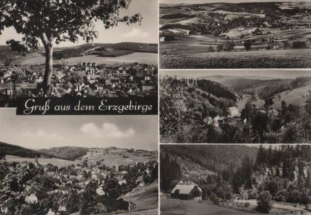 Erzgebirge - mit 5 Bildern - ca. 1970 Erzgebirge - mit 5 Bildern - ca. 1970