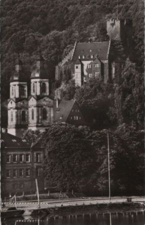 Miltenberg - Blick auf Kirche und Schloß - ca. 1960 Miltenberg - Blick auf Kirche und Schloß - ca. 1960