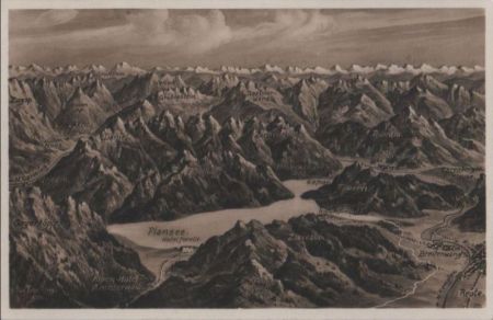 Österreich - Plansee - Relief - ca. 1950 Österreich - Plansee - Relief - ca. 1950