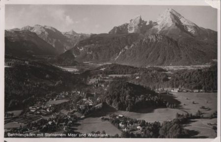 Berchtesgaden - mit Steinernem Meer - ca. 1955 Berchtesgaden - mit Steinernem Meer - ca. 1955