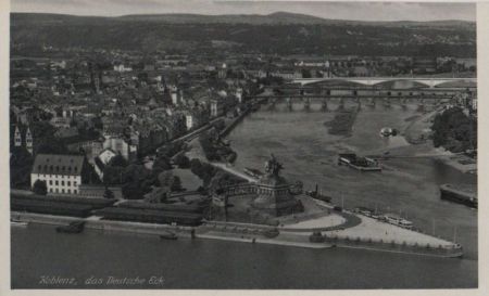 Koblenz - das Deutsche Eck - ca. 1940 Koblenz - das Deutsche Eck - ca. 1940