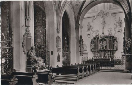 Konstanz - Basilika U.L. Frau, bördliches Seitenschiff - ca. 1955 Konstanz - Basilika U.L. Frau, bördliches Seitenschiff - ca. 1955