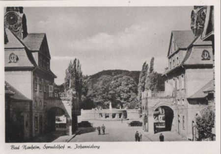 Bad Nauheim - Sprudelhof mit Johannisberg - ca. 1960 Bad Nauheim - Sprudelhof mit Johannisberg - ca. 1960