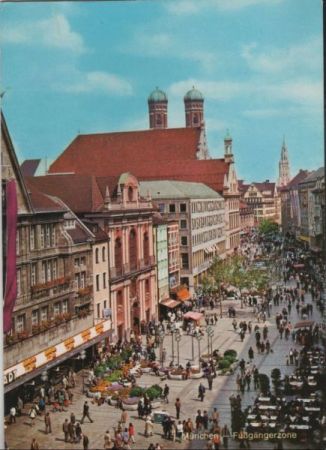 München - Blick in Fußgängerzone - ca. 1975 München - Blick in Fußgängerzone - ca. 1975