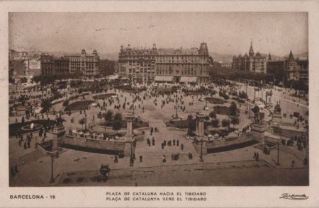 Spanien - Barcelona - Plaza de Cataluna - 1930 Spanien - Barcelona - Plaza de Cataluna - 1930