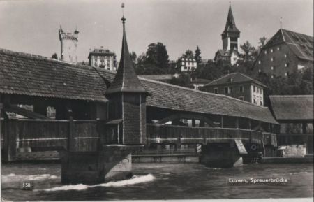 Schweiz - Luzern - Spreuerbrücke - ca. 1960 Schweiz - Luzern - Spreuerbrücke - ca. 1960