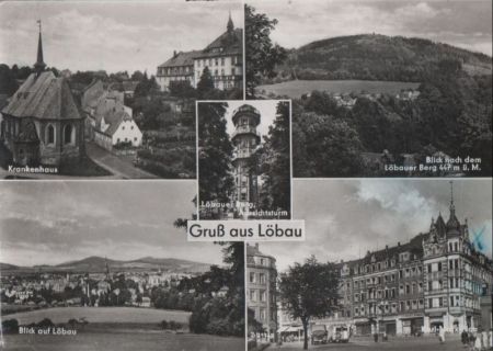 Löbau - u.a. Blick auf den Ort - 1960 Löbau - u.a. Blick auf den Ort - 1960