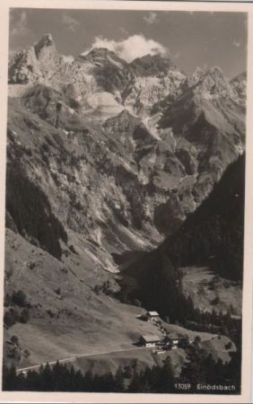 Oberstdorf-Einödsbach - mit Mädelegabelgruppe - 1957 Oberstdorf-Einödsbach - mit Mädelegabelgruppe - 1957