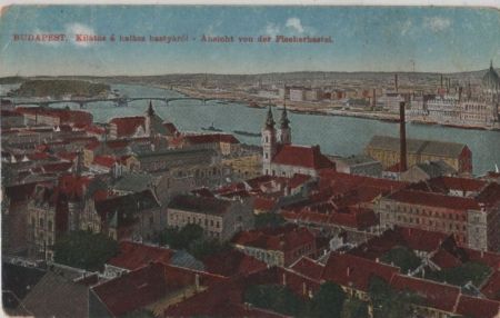 Ungarn - Budapest - Ansicht von der Fischerbastei - 1918 Ungarn - Budapest - Ansicht von der Fischerbastei - 1918