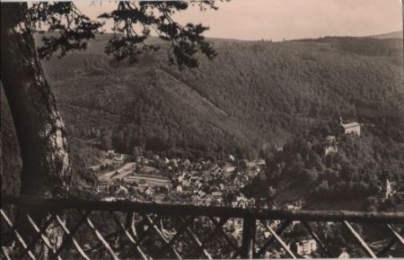 Schwarzburg - Blick vom Trippstein - 1958 Schwarzburg - Blick vom Trippstein - 1958