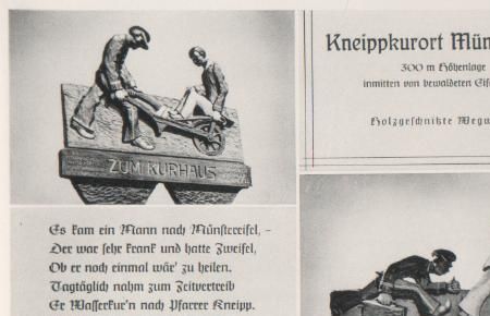 Bad Münstereifel - Münstereifel - Wegweiser aus Holz - ca. 1955 Bad Münstereifel - Münstereifel - Wegweiser aus Holz - ca. 1955