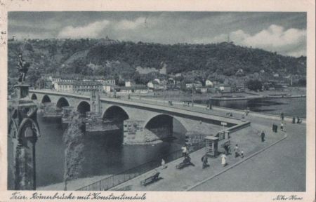 Trier - Römerbrücke - 1954 Trier - Römerbrücke - 1954