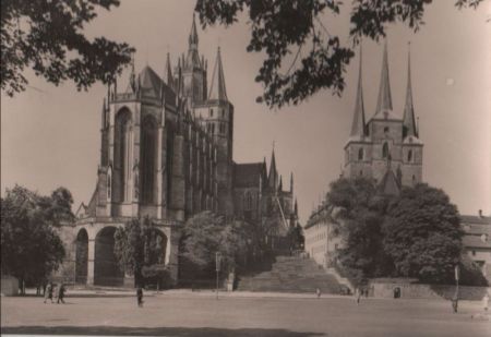 Erfurt - Dom und Severikirche - 1976 Erfurt - Dom und Severikirche - 1976
