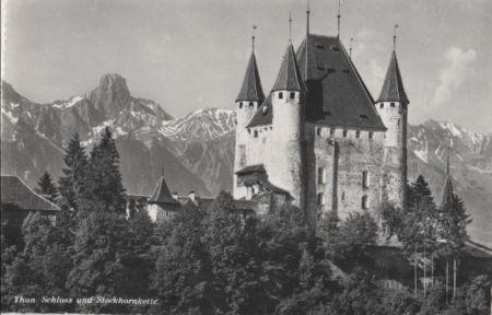 Schweiz - Thun - Schloss und Stockhornkette - 1964 Schweiz - Thun - Schloss und Stockhornkette - 1964