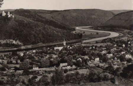 Neckargerach - mit Minneburg - ca. 1960 Neckargerach - mit Minneburg - ca. 1960
