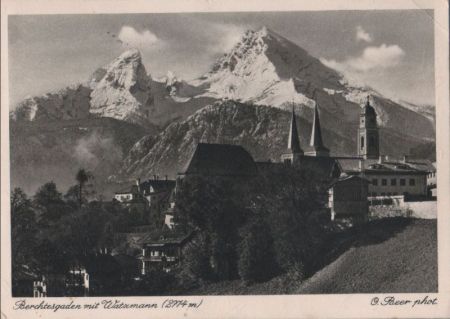Berchtesgaden - mit Watzmann - 1954 Berchtesgaden - mit Watzmann - 1954