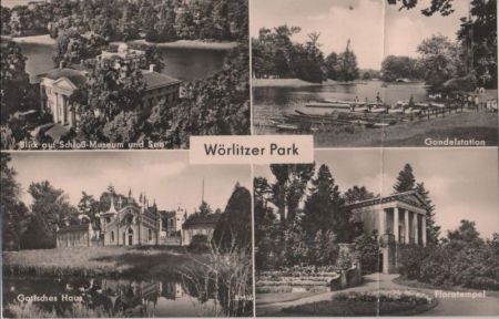 Wörlitz - Wörlitzer Park, u.a. Blick auf Schloß - 1960 Wörlitz - Wörlitzer Park, u.a. Blick auf Schloß - 1960
