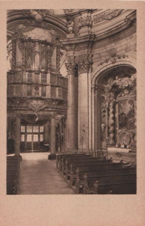 Kelheim, Kloster Weltenburg - Orgel und St. Benediktusaltar - ca. 1935 Kelheim, Kloster Weltenburg - Orgel und St. Benediktusaltar - ca. 1935