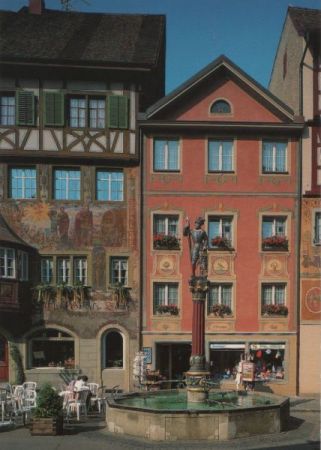 Schweiz - Stein am Rhein - Rathausplatz - ca. 1985 Schweiz - Stein am Rhein - Rathausplatz - ca. 1985