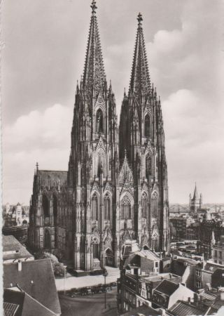 Köln - Dom, Westseite - 1954 Köln - Dom, Westseite - 1954